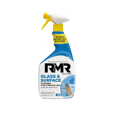 Rmr Solutions 2-in-1 Glass and Surface Cleaner Plus Repellent, Streak-Free Multi-Surface Treatment 32 Oz RMRGASC-32oz
